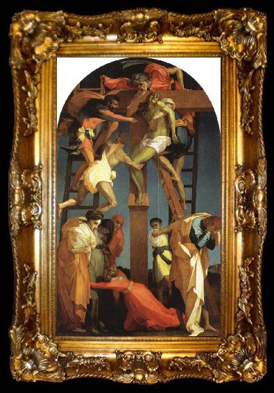 framed  Rosso Fiorentino Deposition, ta009-2